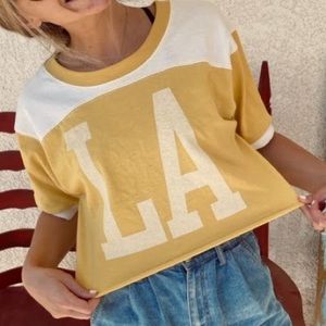 American Eagle Studio Golden Yellow LA Graphic Tee